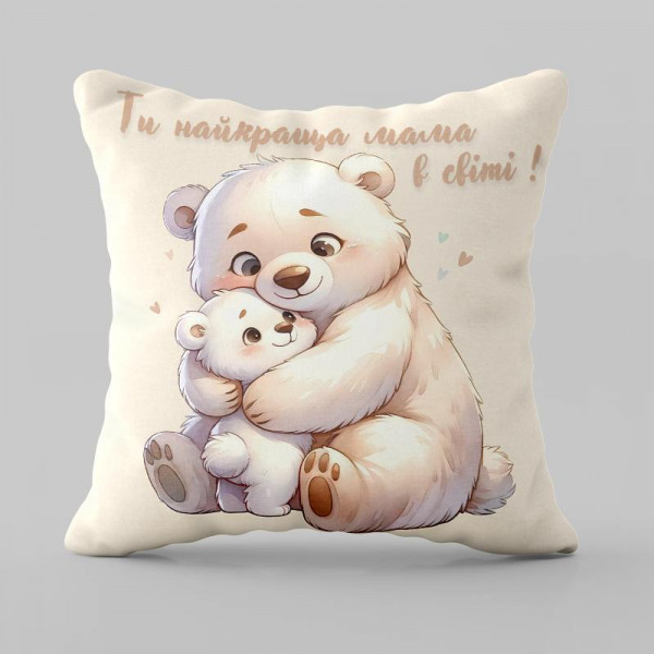 Подушка 3D Матусі ведмедики 28949 35х35 см