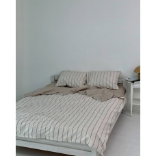 Постільна білизна євро Dushka Home Сатин 21051 200х220 см