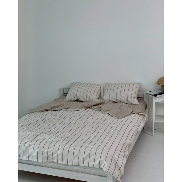 Постільна білизна євро Dushka Home Сатин 21051 200х220 см