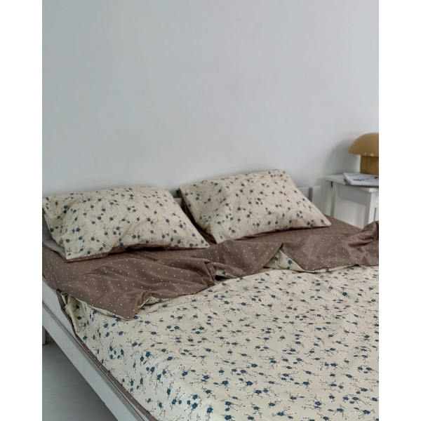 Постільна білизна євро Dushka Home Сатин 21055 200х220 см