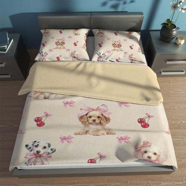 Постільна білизна з плюш-велюру полуторна Cuteness 28925 215х150 см