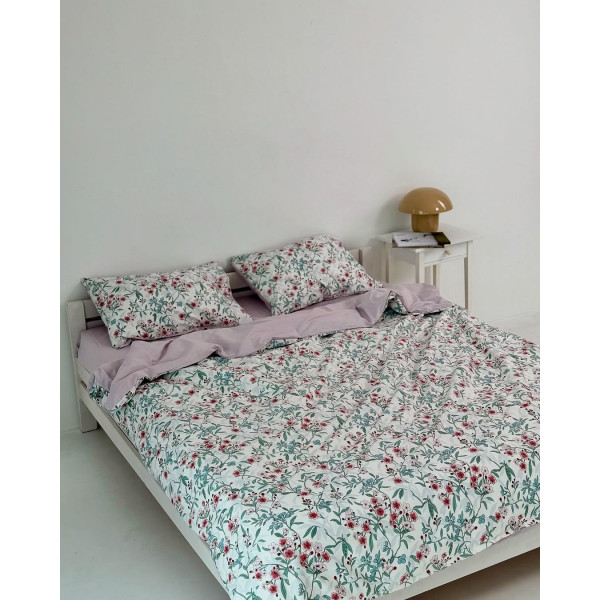 Постільна білизна полуторна Dushka Home Сатин 21057 160х215 см