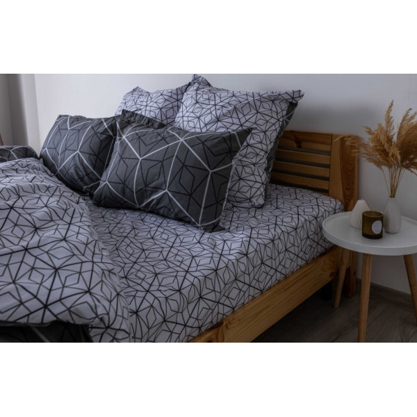Постільна білизна сімейна ТЕП Happy Sleep Quadro Star grey 2-03797-25741 150х215х2 см