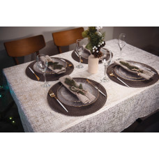 Скатертина Ardesto Shine ART07SG 120х140 см золотиста