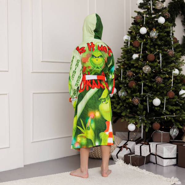 Халат дитячий з плюшевого велюру Grinch №2 18260 158-164 см