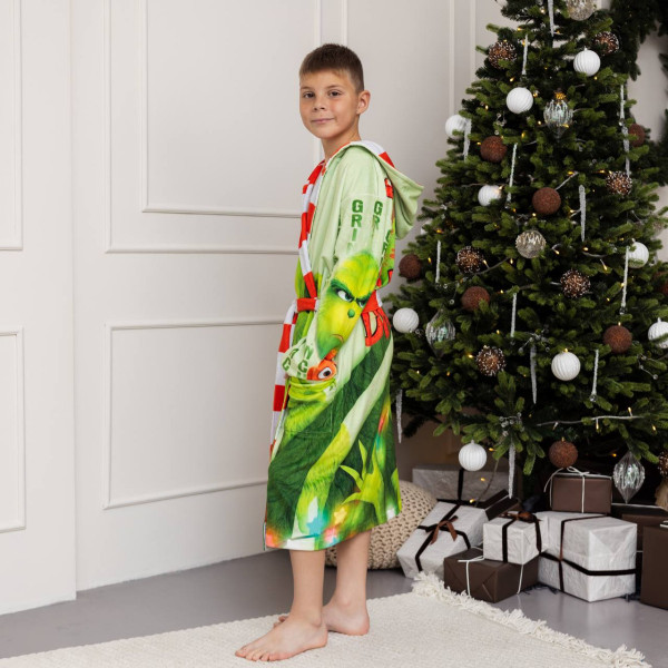 Халат дитячий з плюшевого велюру Grinch №2 18260 158-164 см