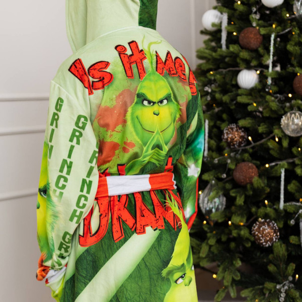 Халат дитячий з плюшевого велюру Grinch №2 18260 158-164 см