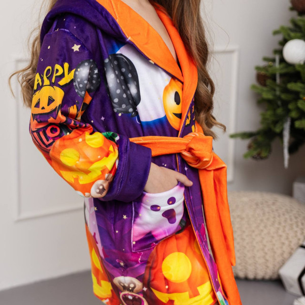 Халат дитячий з плюшевого велюру Happy Halloween 18192 134-140 см