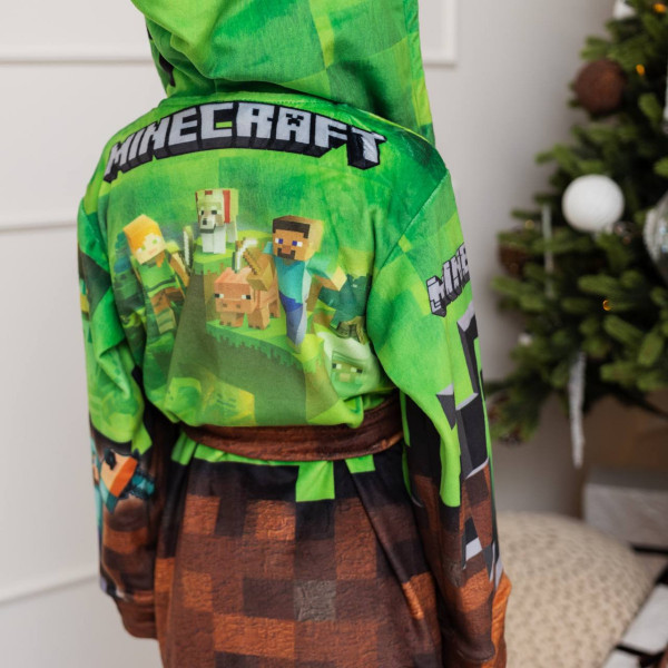 Халат дитячий з плюшевого велюру Minecraft 18179 122-128 см