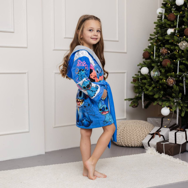 Халат дитячий з плюшевого велюру Stitch 18157 146-152 см