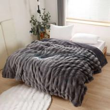 Плед Dushka Home Королівська Шиншила 21232 200х230 см темно-сірий