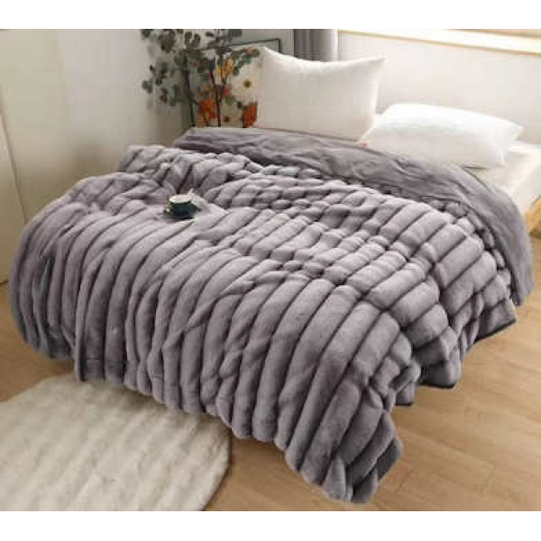 Плед Dushka Home Королівська Шиншила 21234 200х230 см сірий