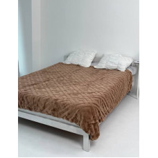 Плед Dushka Home Королівська Шиншила Ромб 21225 200х230 см коричневий