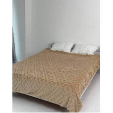 Плед Dushka Home Королівська Шиншила Ромб 21226 200х230 см кава з молоком