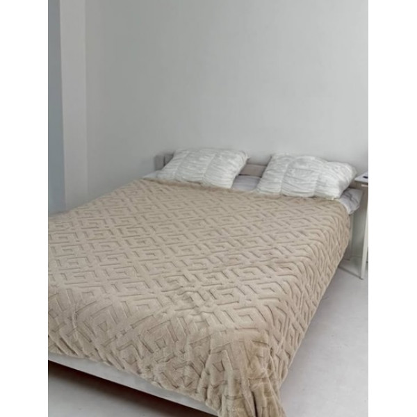 Плед Dushka Home Королівська Шиншила Ромб 21227 200х230 см бежеве