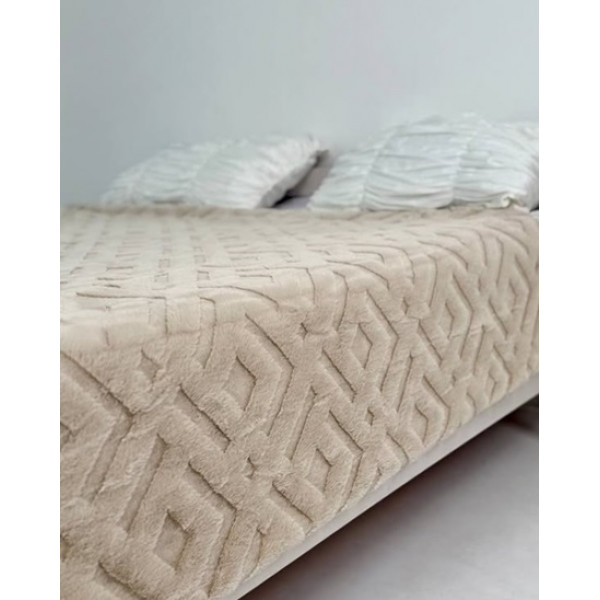 Плед Dushka Home Королівська Шиншила Ромб 21227 200х230 см бежеве