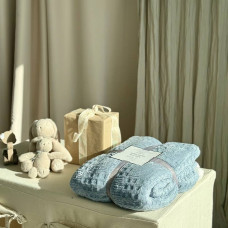 Плед на еко-овчині Dushka Home 21286 200х230 см блакитний