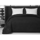 Плед-покривало Dushka Home Велюр 21325 200х220 см чорний
