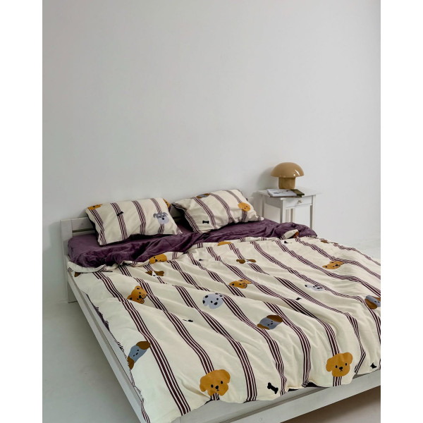 Постільна білизна двоспальне Dushka Home Сатин Плюш 21236 180х215 см