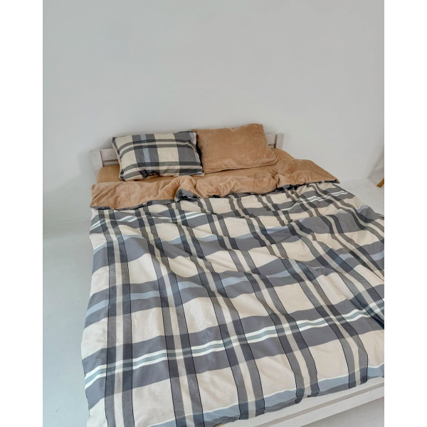 Постільна білизна двоспальне Dushka Home Сатин Плюш 21256 180х215 см