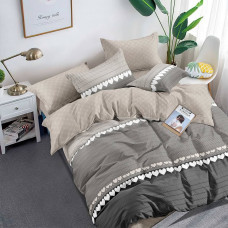 Постільна білизна сімейна Dushka Home Полікотон 21096 160х215х2 см