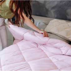 Ковдра полуторна ТЕП Washed Cotton 1-03650_28829 210х140 см рожева