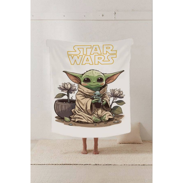 Плед 3D STAR WARS Малюк Йода 29621 180х215 см