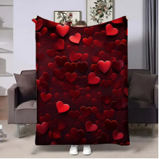 Плед 3D на день закоханих Red Hearts 30854 180х215 см