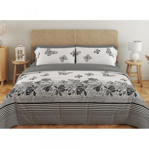 Постільна білизна євро ТЕП Soft dreams Black Butterfly 2-03859-25996 200х215 см