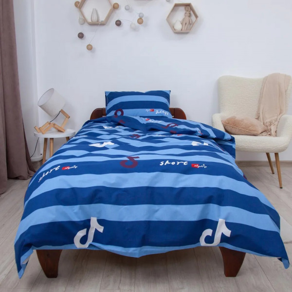 Постільна білизна підліткова ТЕП Soft dreams Тренди 2-04191-29892 150х215 см синя