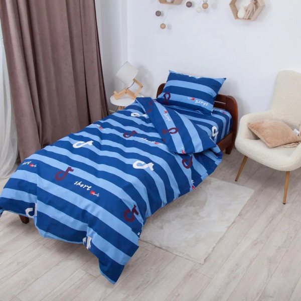 Постільна білизна підліткова ТЕП Soft dreams Тренди 2-04191-29892 150х215 см синя