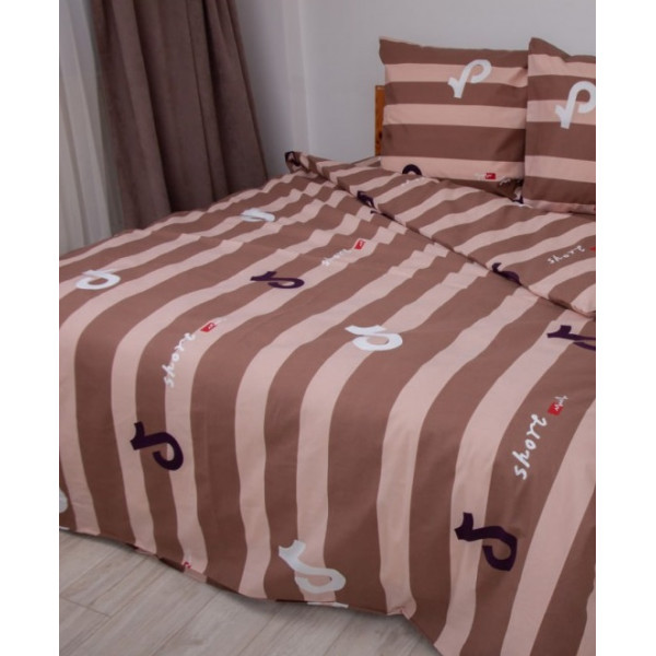 Постільна білизна полуторна ТЕП Soft dreams Line Brown 2-03857-26452 150х215 см коричнева