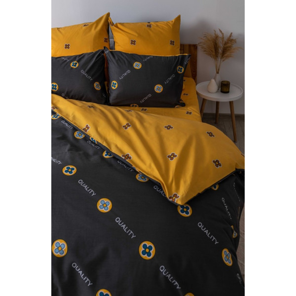 Постільна білизна двоспальне ТЕП Soft dreams Grey and Orange 2-03858-26020 180х215 см