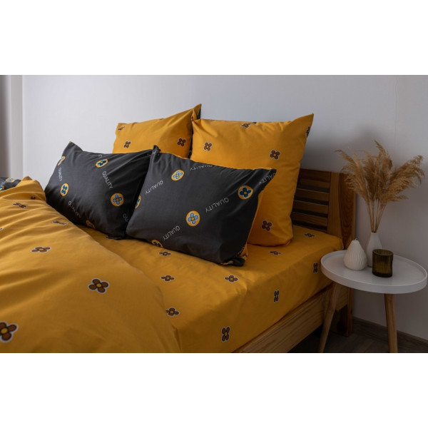 Постільна білизна двоспальне ТЕП Soft dreams Grey and Orange 2-03858-26020 180х215 см