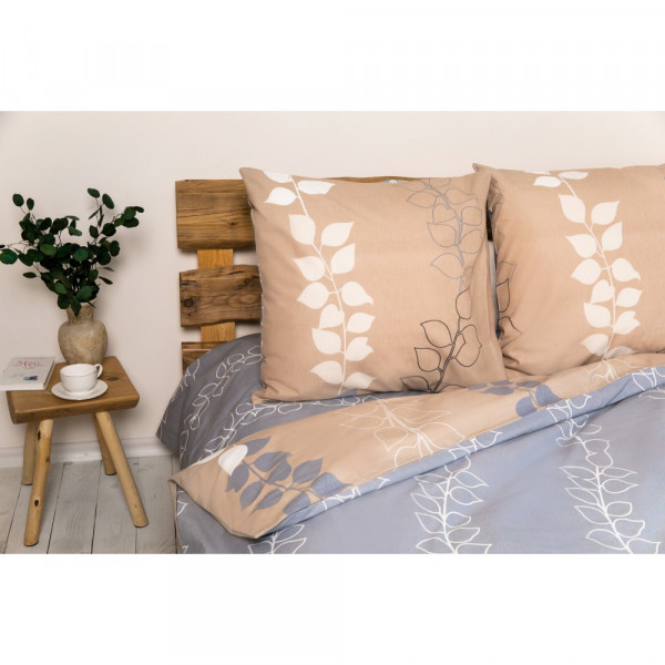 Постільна білизна полуторна ТЕП Soft dreams Grey Leaf 2-03857-25848 150х215 см