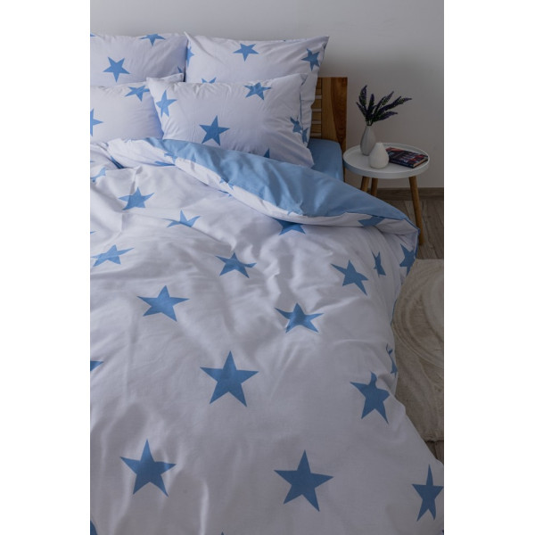 Постільна білизна полуторна ТЕП Soft dreams Morning Star Blue 2-03857-25317 150х215 см блакитна