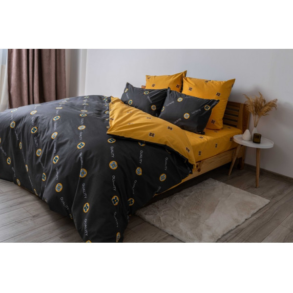 Постільна білизна сімейна ТЕП Soft dreams Grey and Orange 2-03860-26022 150х215х2 см