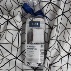 Комплект наволочок ТЕП Quadro Stars grey Rev 2-03861_32287 50х70 см 2 шт білий