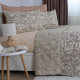 Покривало з 1 наволочкою євро ТЕП Elegante Cotton Beige and White 4-04578_32778 220х240 см