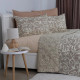 Покривало з 1 наволочкою євро ТЕП Elegante Cotton Beige and White 4-04578_32778 220х240 см