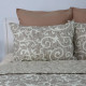 Покривало з 1 наволочкою євро ТЕП Elegante Cotton Beige and White 4-04578_32778 220х240 см