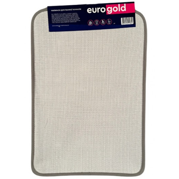 Килимок у ванну Eurogold 7016102762 40х60 см сірий
