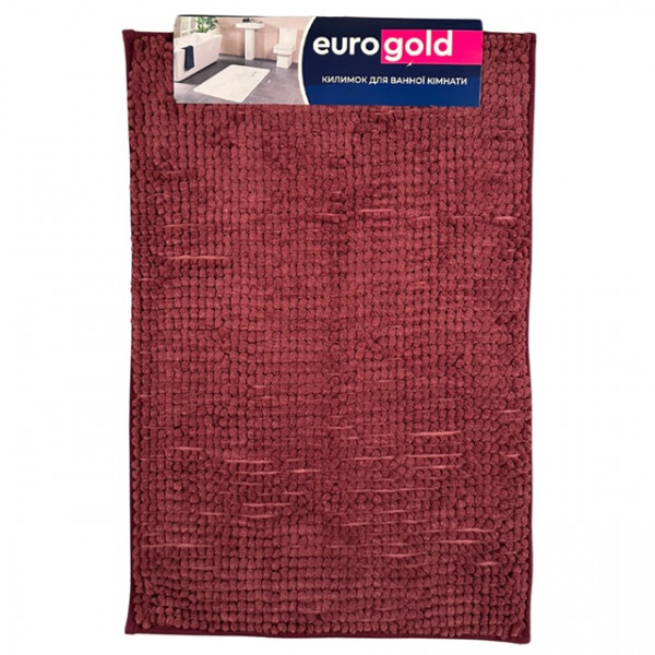 Килимок у ванну Eurogold 7129400079 40х60 см бордовий