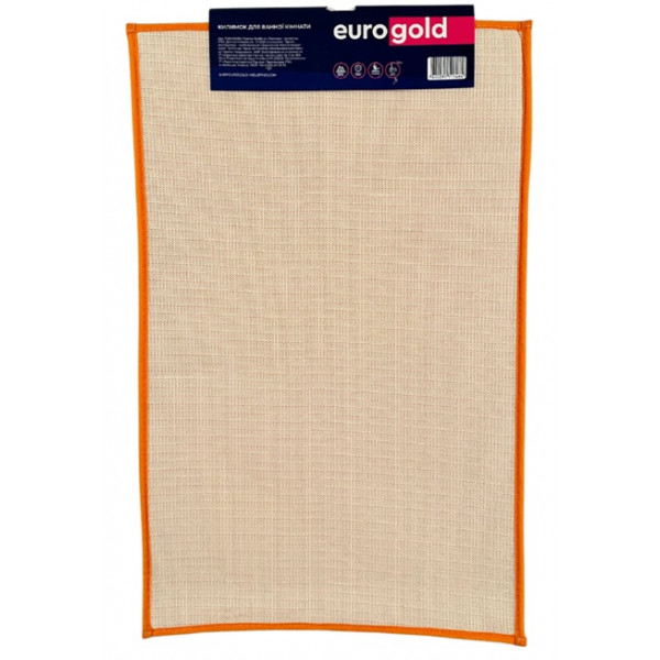 Килимок у ванну Eurogold 7129400088 50х80 см оранжевий