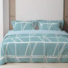 Постільна білизна євро ТЕП Happy Sleep Aqua Grid ТЕП 2-03796_32623 200х215 см
