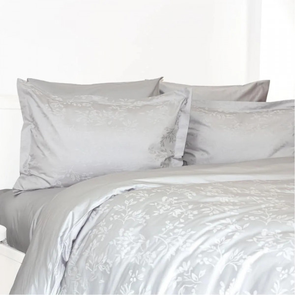 Постільна білизна євро ТЕП Grace Jacquard Light Grey 2-04547_31833 200х220 см світло-сіра