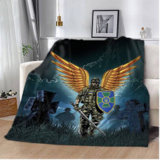 Плед 3D патріотичний Крилатий воїн ДПСУ 12957 135х160 см