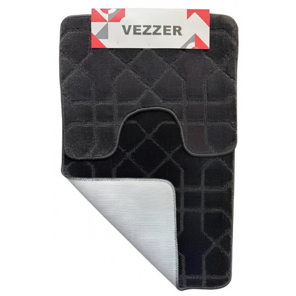 Набір килимків для ванної Vezzer VZ0197Gr 2 предмети графітовий