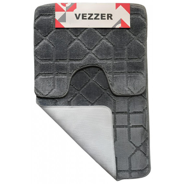 Набір килимків для ванної Vezzer VZ0197WGr 2 предмети світло-сірий