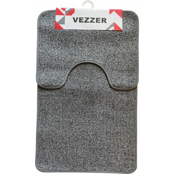 Набір килимків для ванної Vezzer VZ0201Grey 2 предмети сірий